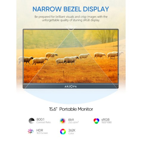 Arzopa A1 Gamut Portable Monitor 15.6” FHD