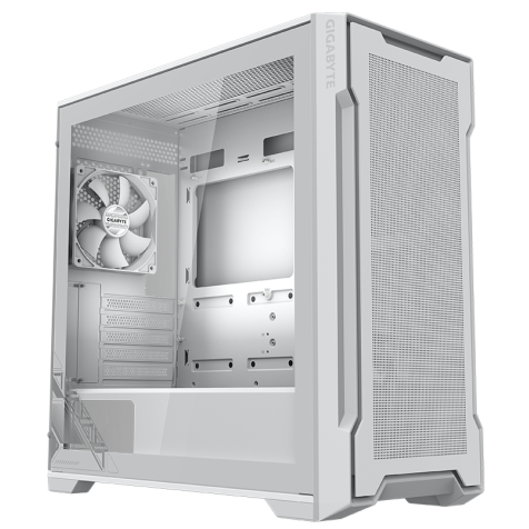 GIGABYTE C102 GLASS ICE Mid Tower Gaming  White Casing