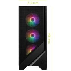 MSI MAG FORGE 120A AIRFLOW Mid-Tower Case for Gaming PCs