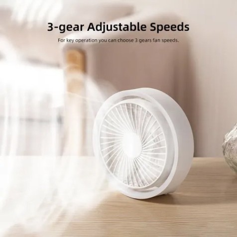 Vyvylabs D04 Mini Portable Desktop Fan with LED light