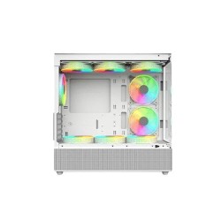 Aptech CS40 With 3 ARGB Fans Desktop Gaming Case - White