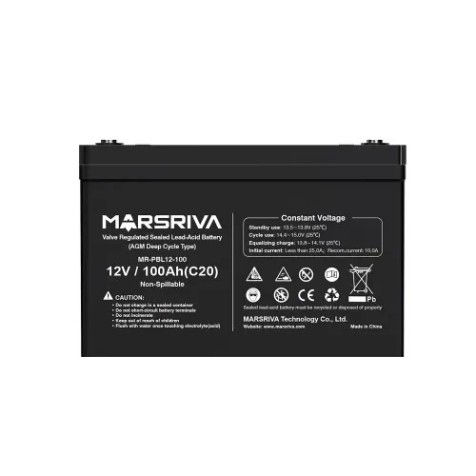 Marsriva MR-PBL12-100 12V 100Ah Sealed Lead-Acid UPS Battery