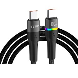Teton 100W 5A 1.2M Type-C to Type-C Fast Charging Data Cable (TU-CC33)