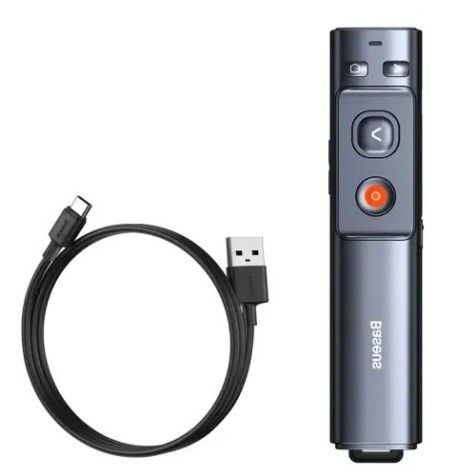 Baseus Orange Dot Green Laser Wireless Presenter
