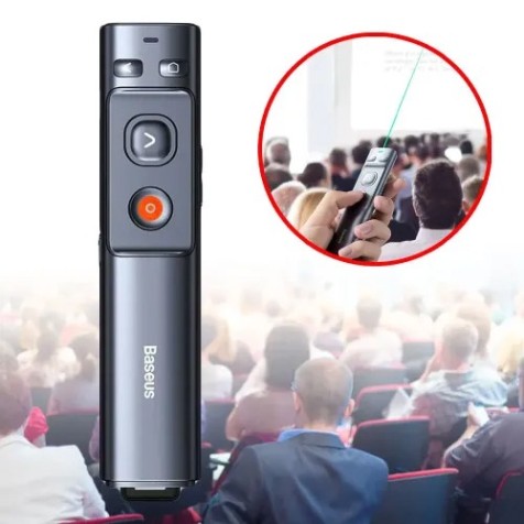 Baseus Orange Dot Green Laser Wireless Presenter