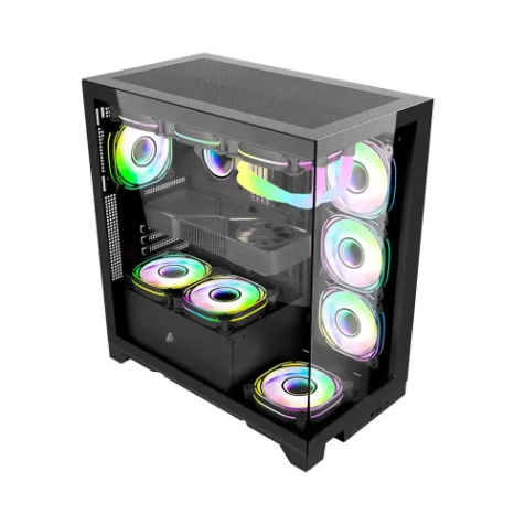 1STPLAYER Mi8 ATX Gaming Casing – High Airflow PC Case