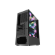 Aptech CS43 RGB Gaming Case with 3 Fans – Black