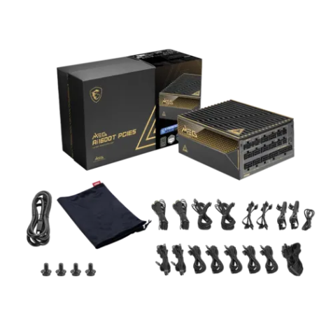 MSI MEG Ai1600T PCIe 5.0 1600W 80 Plus Titanium Fully Modular Power Supply